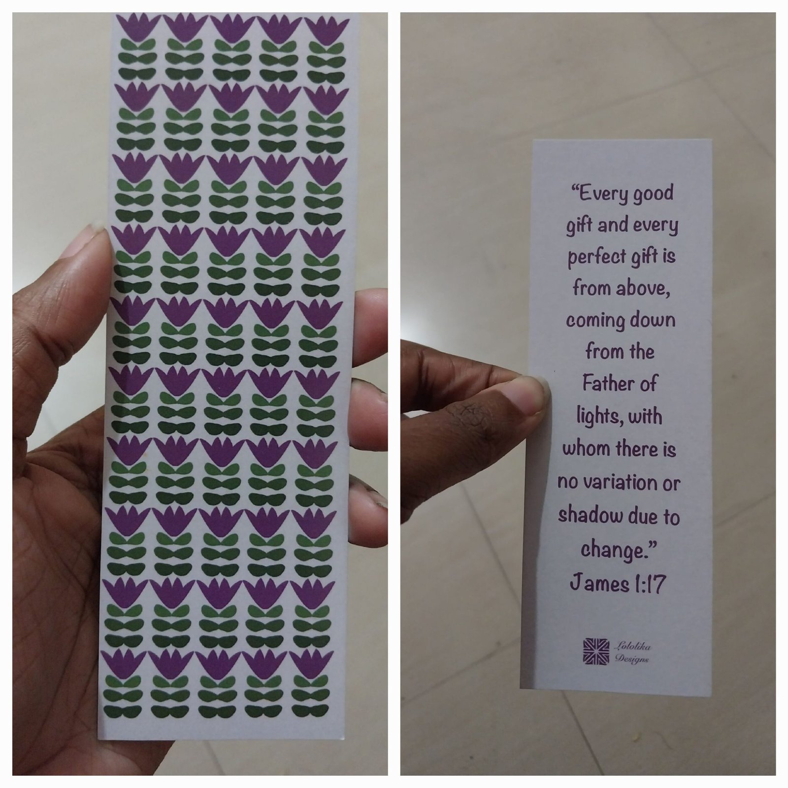 James 1:17 - Pattern Bookmark